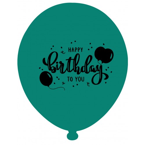 12" Happy Birthday Baskılı Balon