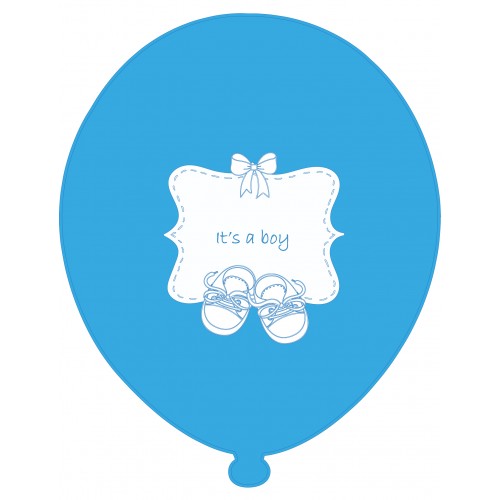 12'' Hello Baby-Erkek Baskılı Balon
