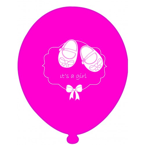 12'' Hello Baby - Girl Baskılı Balon