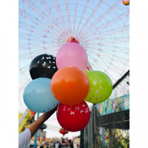12'' Kelebek Baskılı Balon