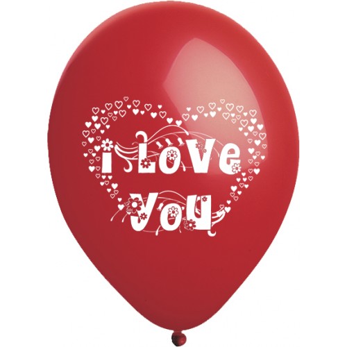 12" I Love You Baskılı Balon