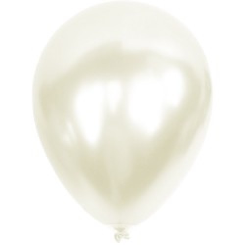 12" Metalik Balon Beyaz