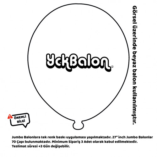 27'' Jumbo Baskılı Balon