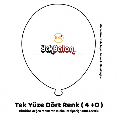 Tek Yüze Dört Renk Baskılı Balon