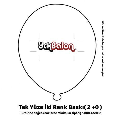 Tek Yüze İki Renk Baskılı Balon