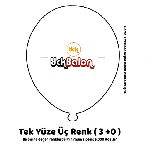 Tek Yüze Üç Renk Baskılı Balon